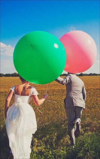 Picture of Huge Giant Green Balloons up to 36" Wedding