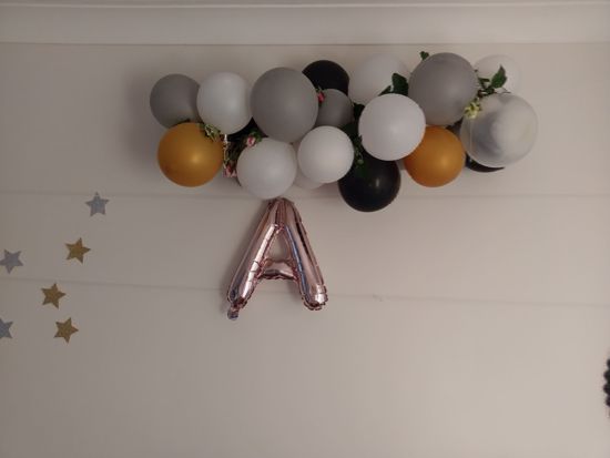 Picture of #BFF Rose Gold Silver Letter Balloons