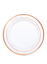 Picture of White Rose Gold Trimmed Premium Plastic Lunch Plates