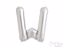 Silver foil balloon letter W