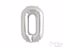 Silver foil balloon number 0