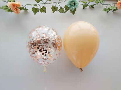 Picture of Rose Gold Balloons Confetti Blush Bouquet Bridal