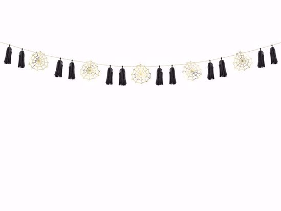 Picture of Paper Garland Spiderwebs Fiesta de Los Muertos Halloween Decorations Kids Party