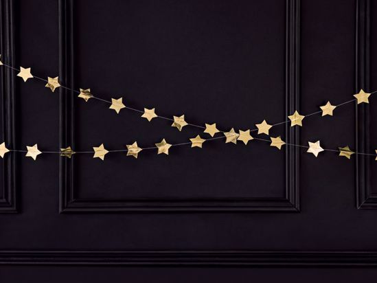 Picture of Gold star Garland Christmas Decorations