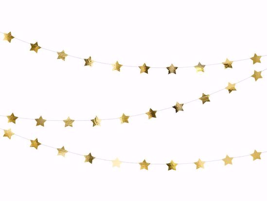 Picture of Gold star Garland Christmas Decorations