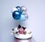 Picture of Balloon Cake Topper Blue Chrome White