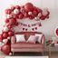 Picture of Red, Pink, Rose Gold Chrome Balloon Arch Kit